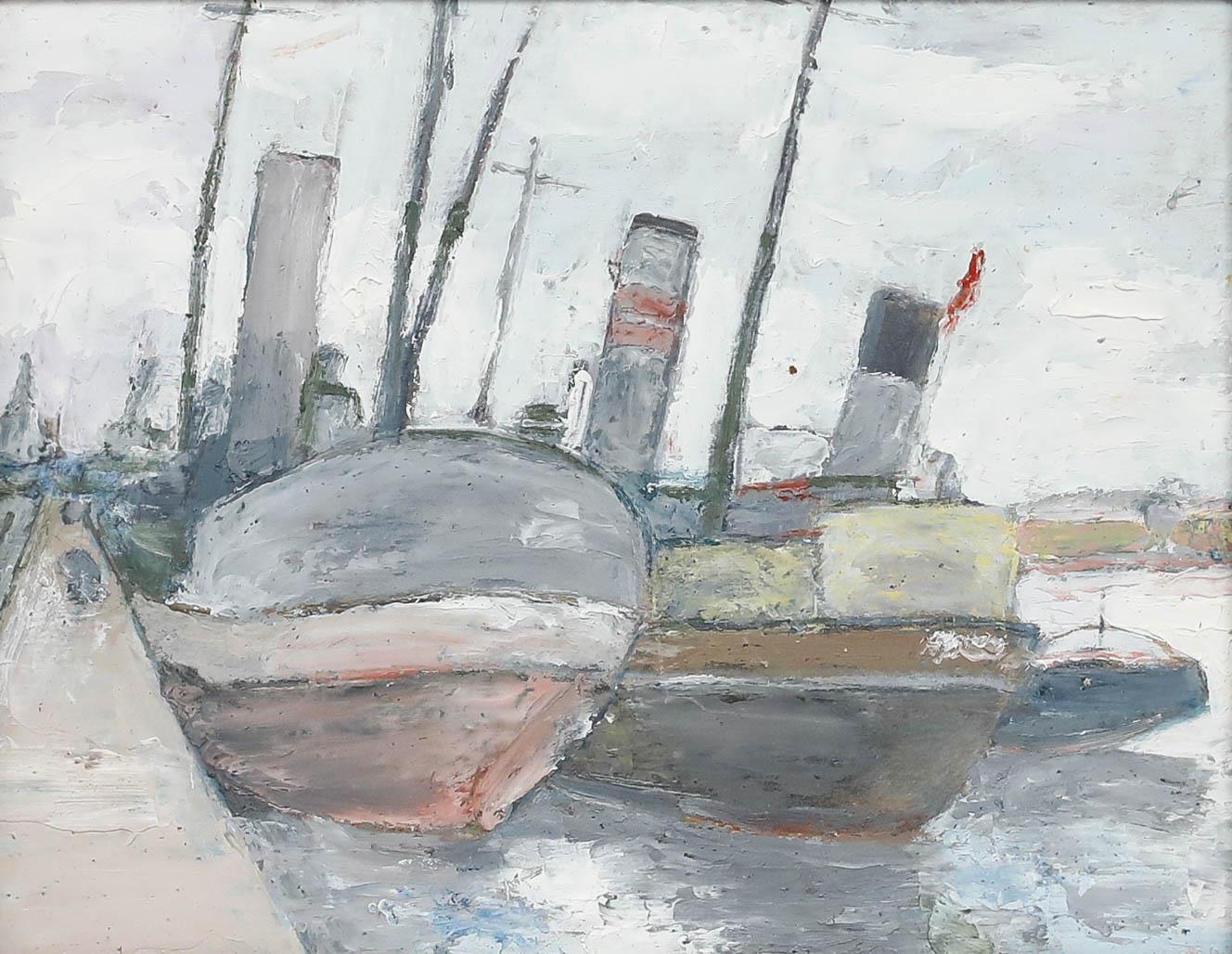 John Rimmer  - 1989 Oil, Fleetwood - Painting by Unknown
