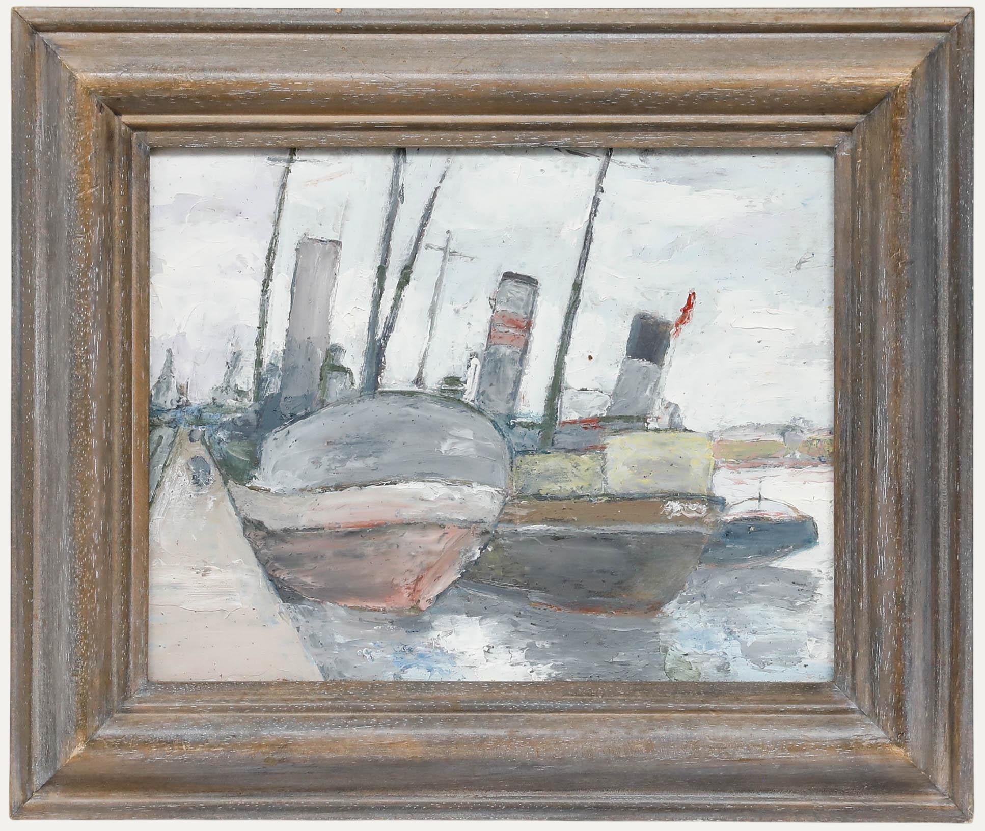 Unknown Figurative Painting - John Rimmer  - 1989 Oil, Fleetwood