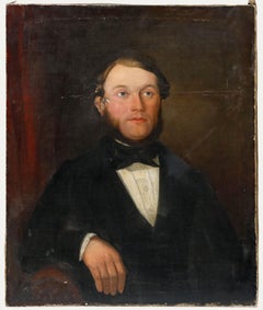 John Ritchie (1809-1875)- For Restoration Oil, Portrait of a Victorian Gentleman