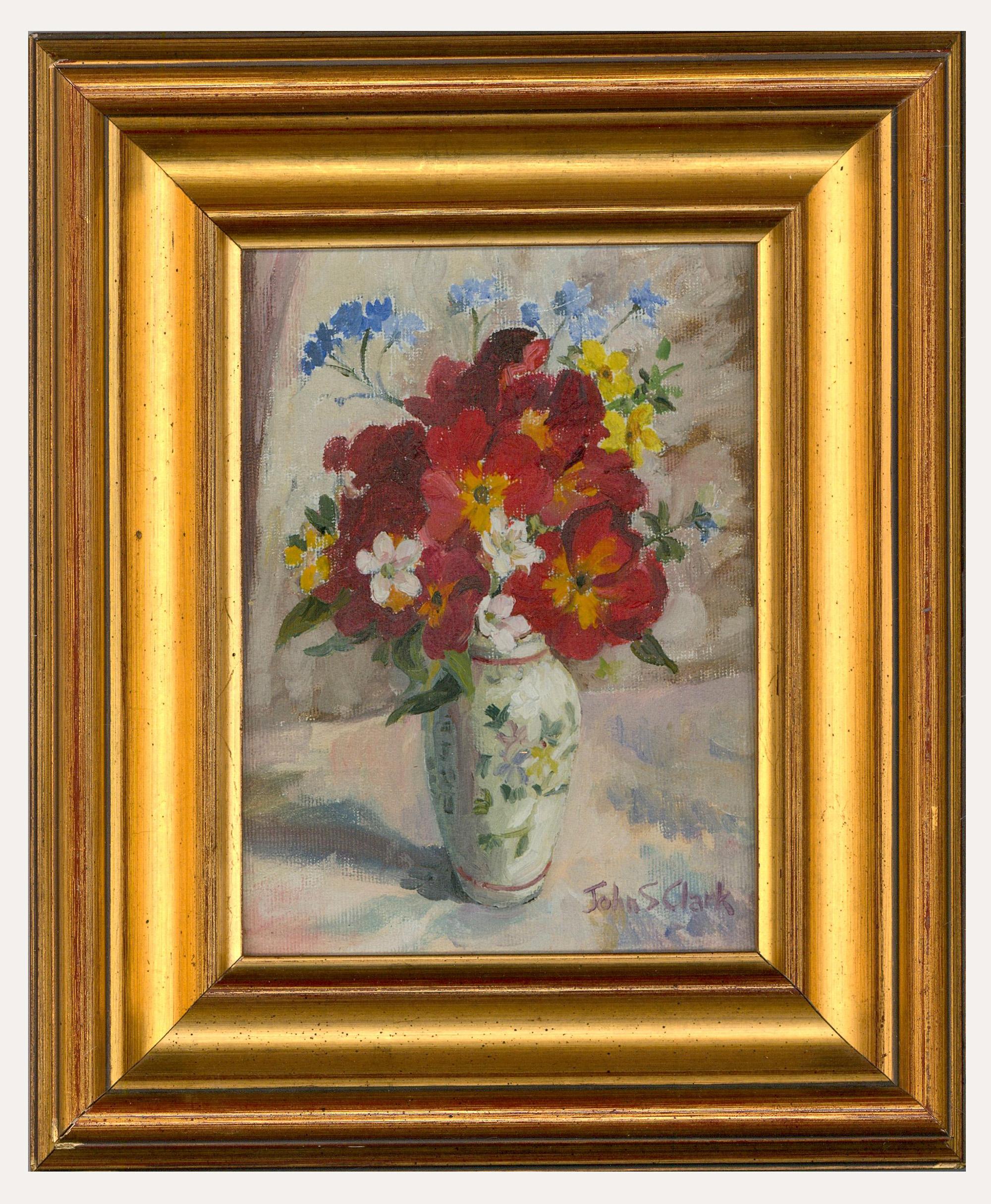 John S. Clark (geb.1943) - 20. Jahrhundert Öl, Polyanthus, Polyanthus