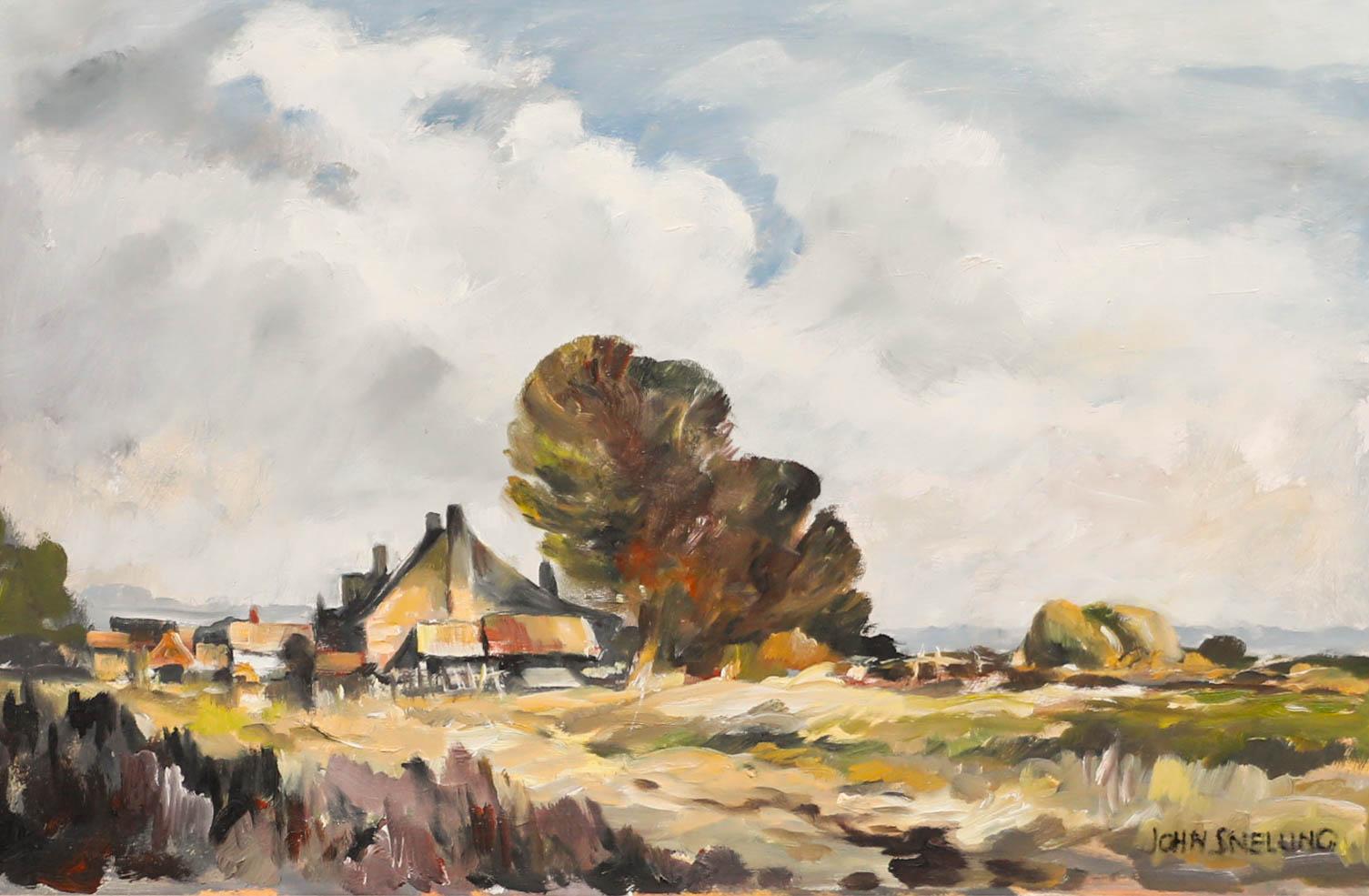 John Snelling FRSA (n.1914)  - Óleo del siglo XX, Granja en Norfolk - Painting de Unknown
