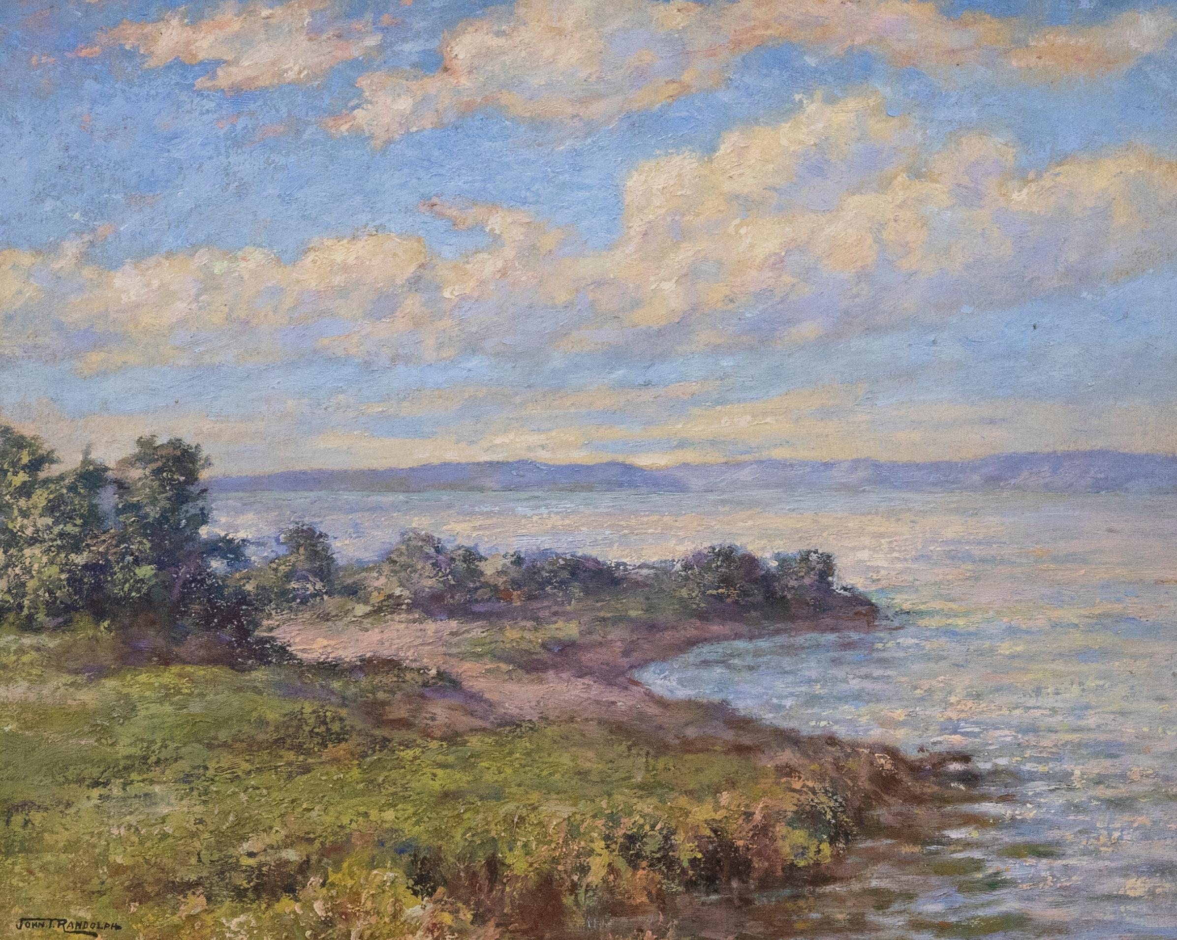 John T Randolph - 20th Century Oil, Azure Skies - Painting by Unknown