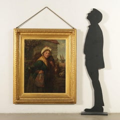 John Templeton Lucas Oil On Canvas , The belle of the village