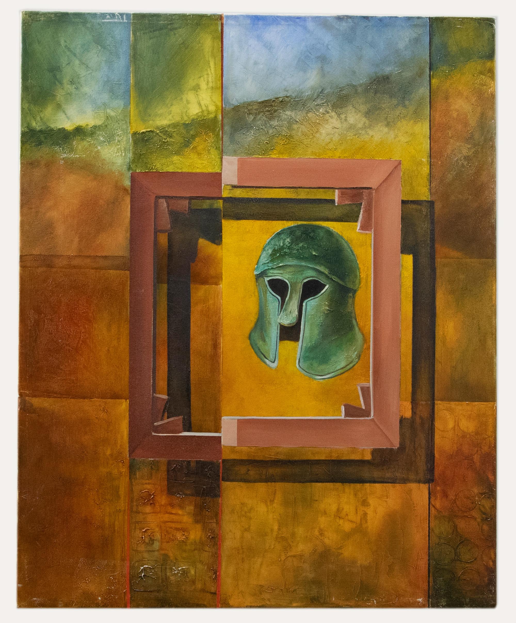 John Voss - Surrealist 20th Century Oil, Gladiator - Painting by Unknown