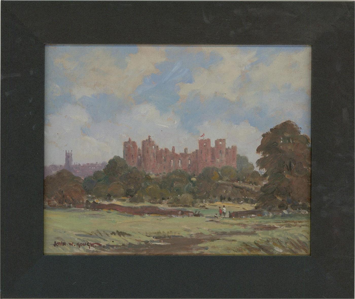 Unknown Landscape Painting - John Weston Gough (1929-2019) - 20th Century Oil, Ludlow Castle