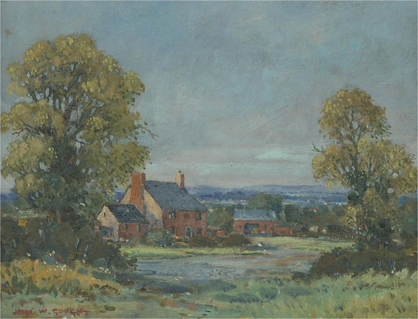 John Weston Gough (1929-2019) - Contemporary Oil, Shropshire Cottage - Painting by Unknown