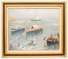 Jose Casanova (1933-1989) - 20. Jahrhundert Öl, Spiegelungen auf dem Wasser