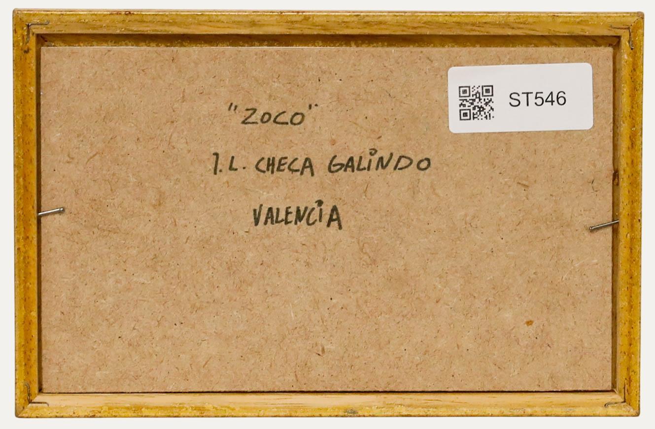 Jose Checa Galindo (geb. 1950) - Zeitgenössisches Öl, Tanger – Painting von Unknown
