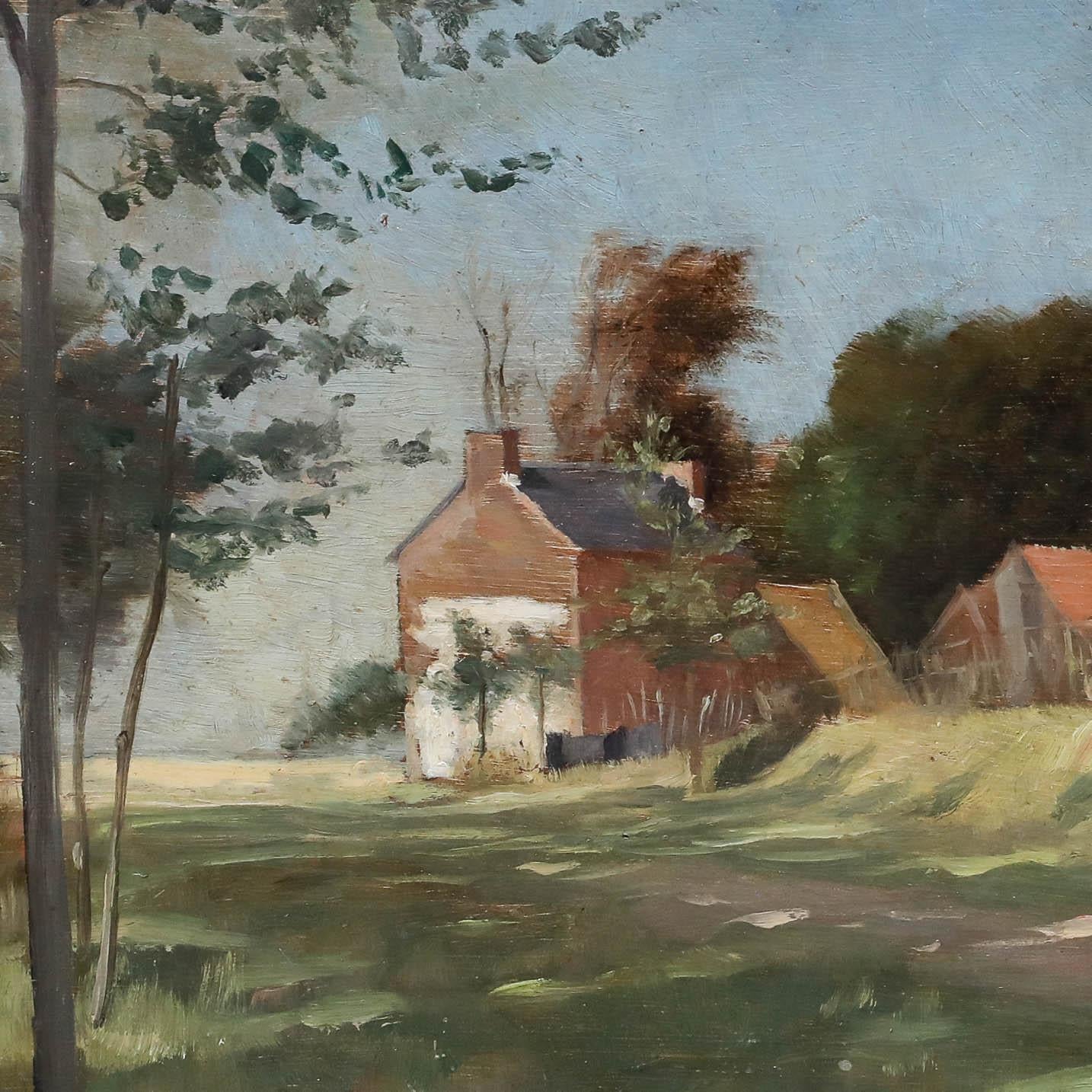 José Frappa (1854-1904) Französischer Impressionist, Öl auf Holzplatte. Rechts unten signiert 'J. Frappa