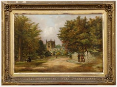 Joseph Haslam Hawksworth (1827-1908) - Olio incorniciato, St. James the Great, Norton