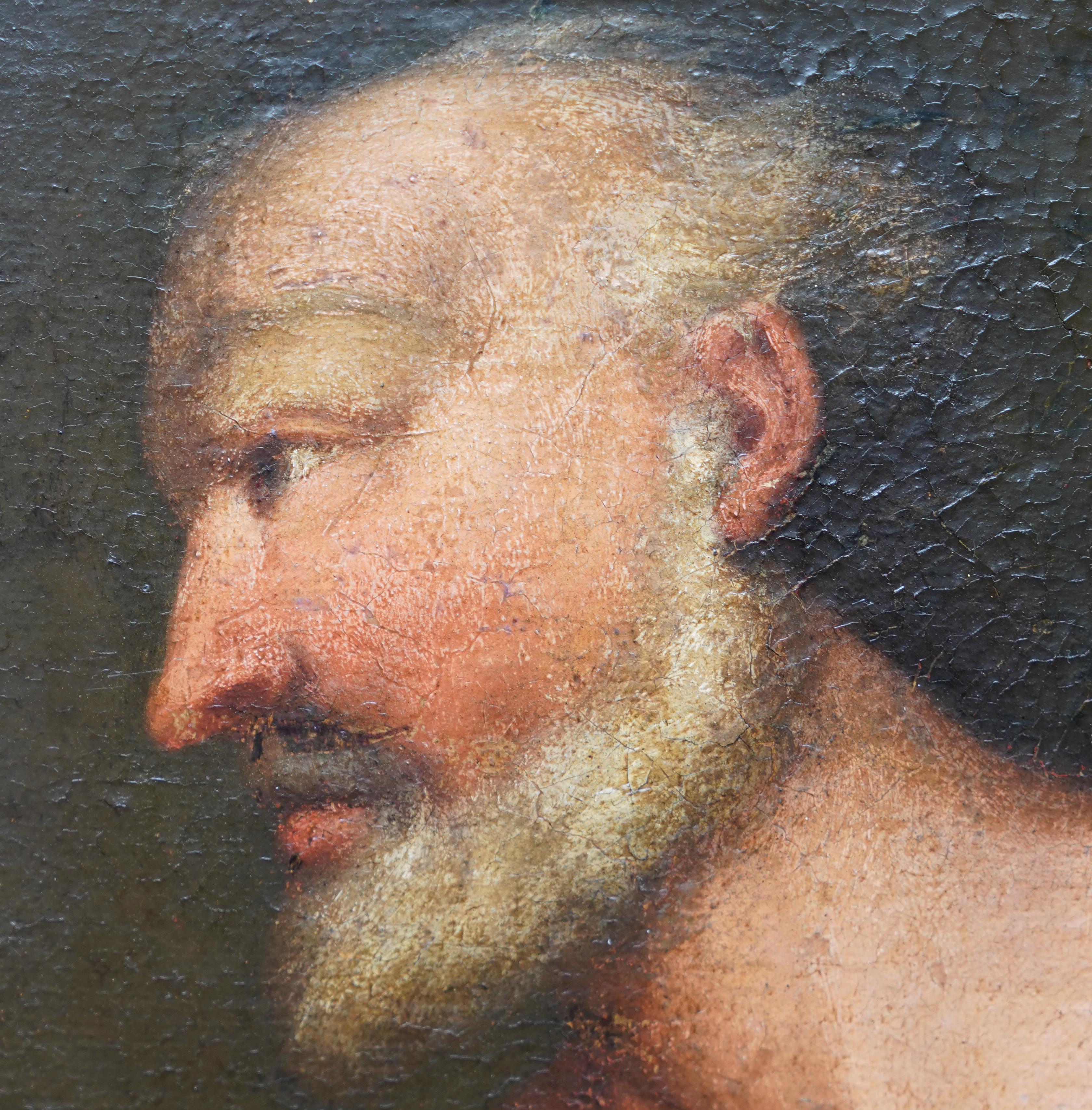Joseph interpretiert Träume – Italienisches Ölgemälde eines alten Meisters aus dem 17. Jahrhundert im Angebot 3