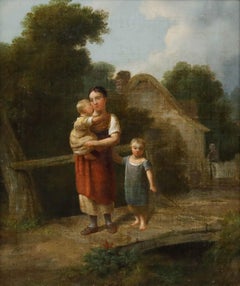 Joseph Rhodes (1782-1855) - 1841 Oil, Mother and Children
