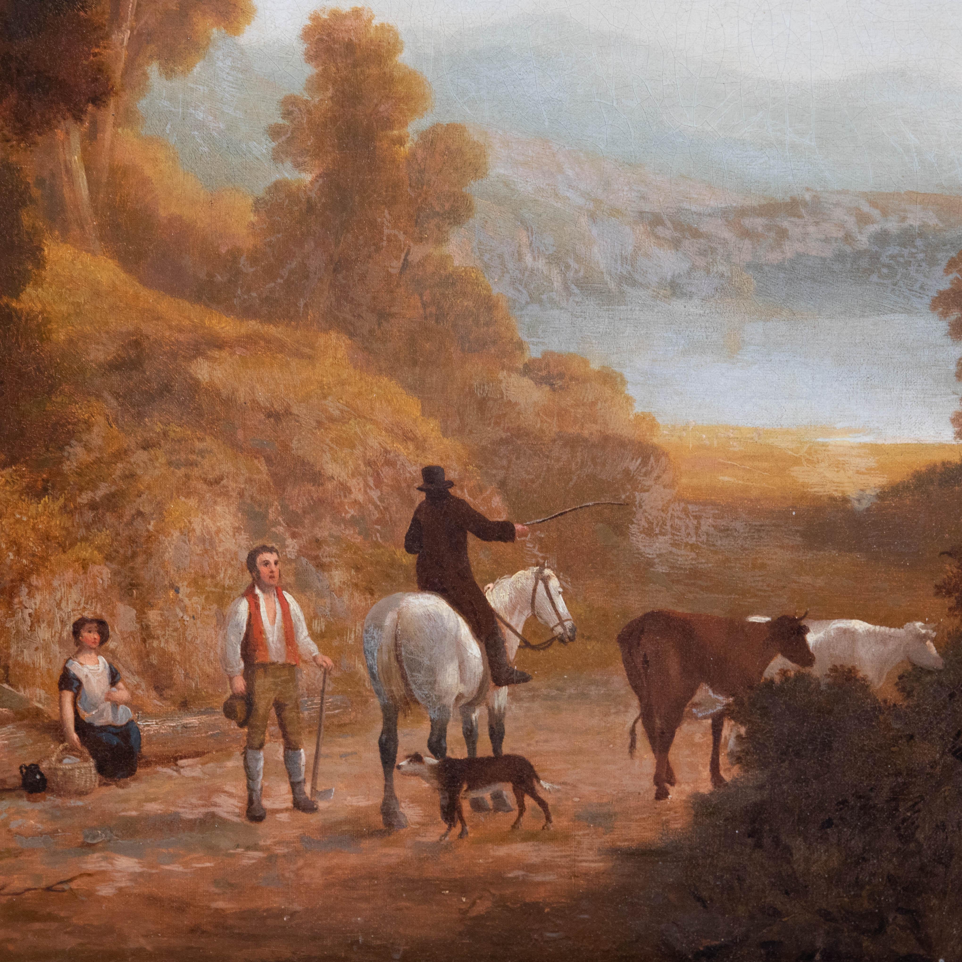 Joseph Rhodes (1782-1855) - 1843 Oil, Lost Travellers For Sale 1