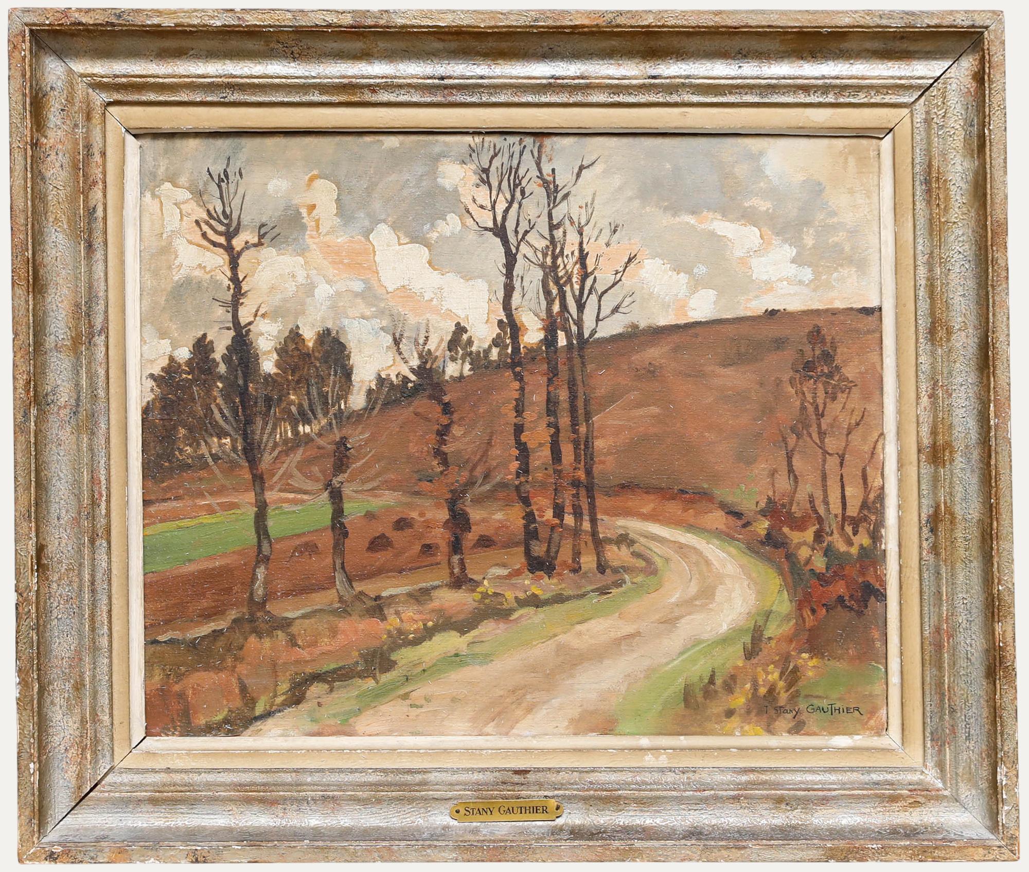Joseph Stany Gauthier (1883-1969) - Anfang des 20. Jahrhunderts Öl, Januar-Landschaft