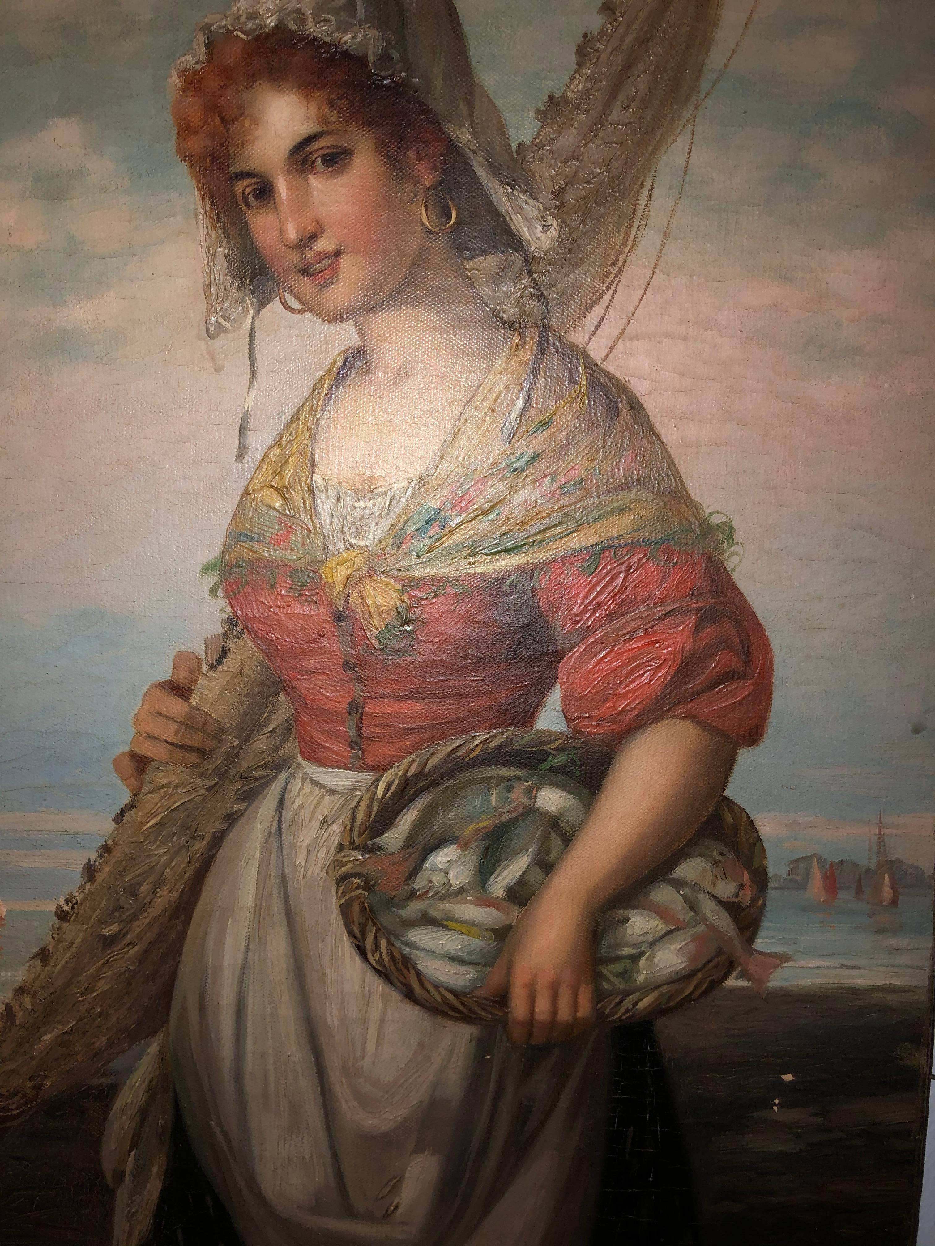 fisherwoman painting