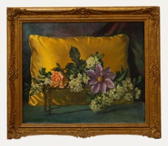 Josephine Elizabeth Aveline (1914-1990) - Oil, Roses, Clematis, and White Lilac