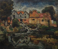 Josephine Haswell Miller (1890-1975) - 1927 Öl, The Farm in Autumn