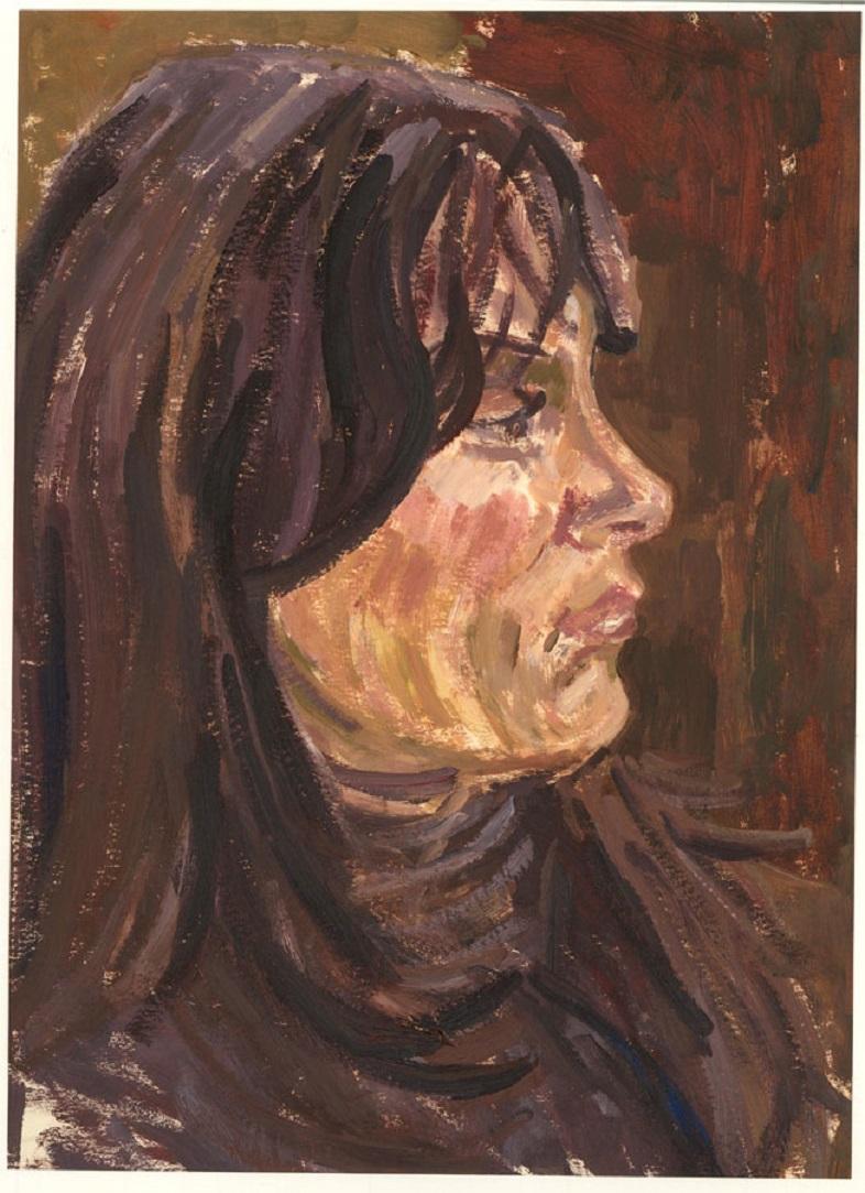 Joyce Moore - Contemporary Oil, The Brunette - Painting by Unknown