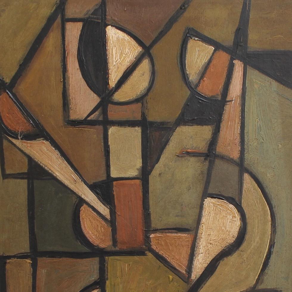 Joyful Reunion - Cubist Painting by Unknown
