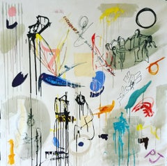 JP JONES  Good Fortune - 131 X 137 CM - Abstract - Sound - Music - Graffiti