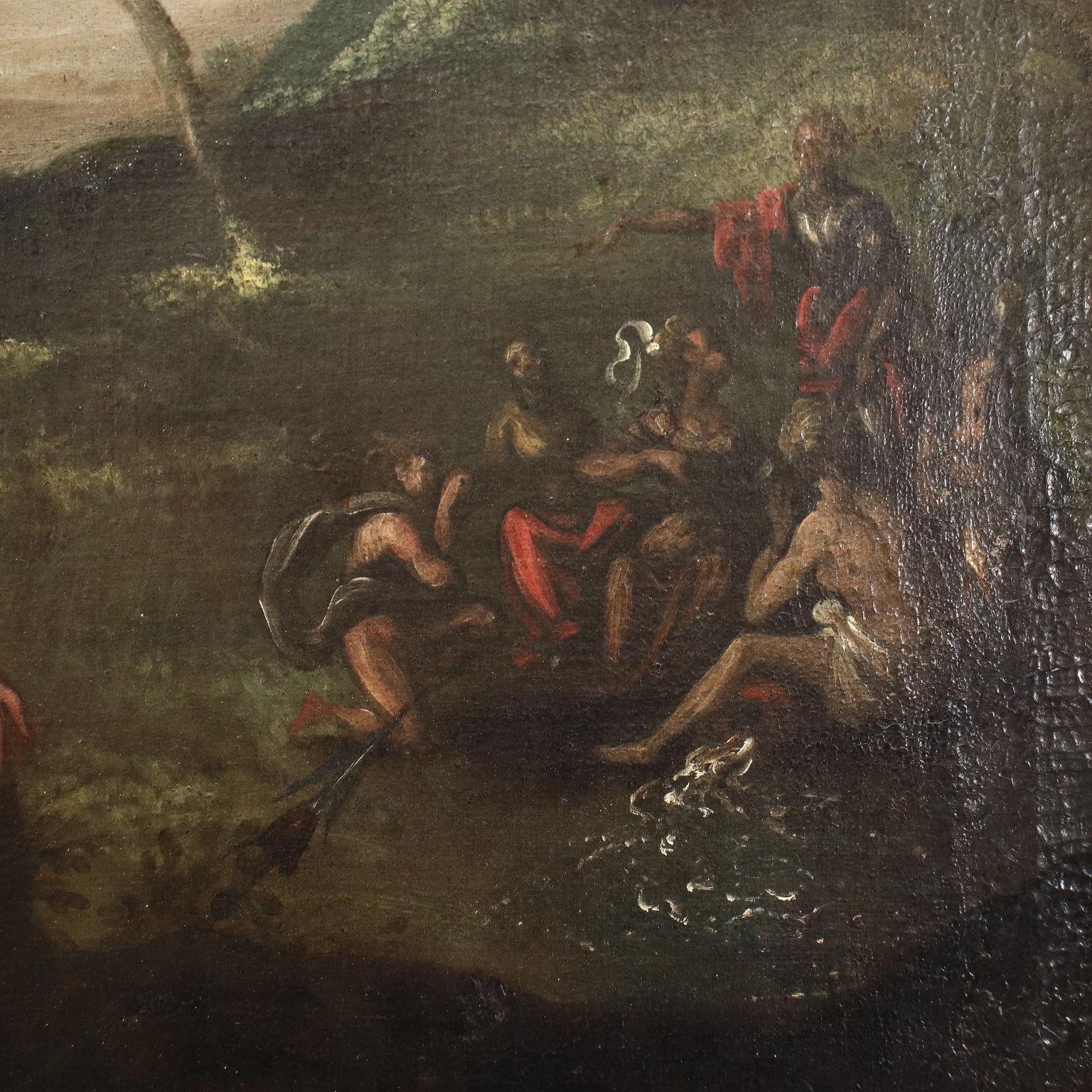 'Judgment of Paris' Domenico Lupini attributed to, late XVIth century, oil paint 5