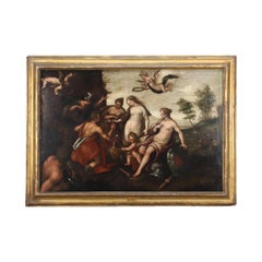 'Judgment of Paris' Domenico Lupini attributed to, late XVIth century, oil paint