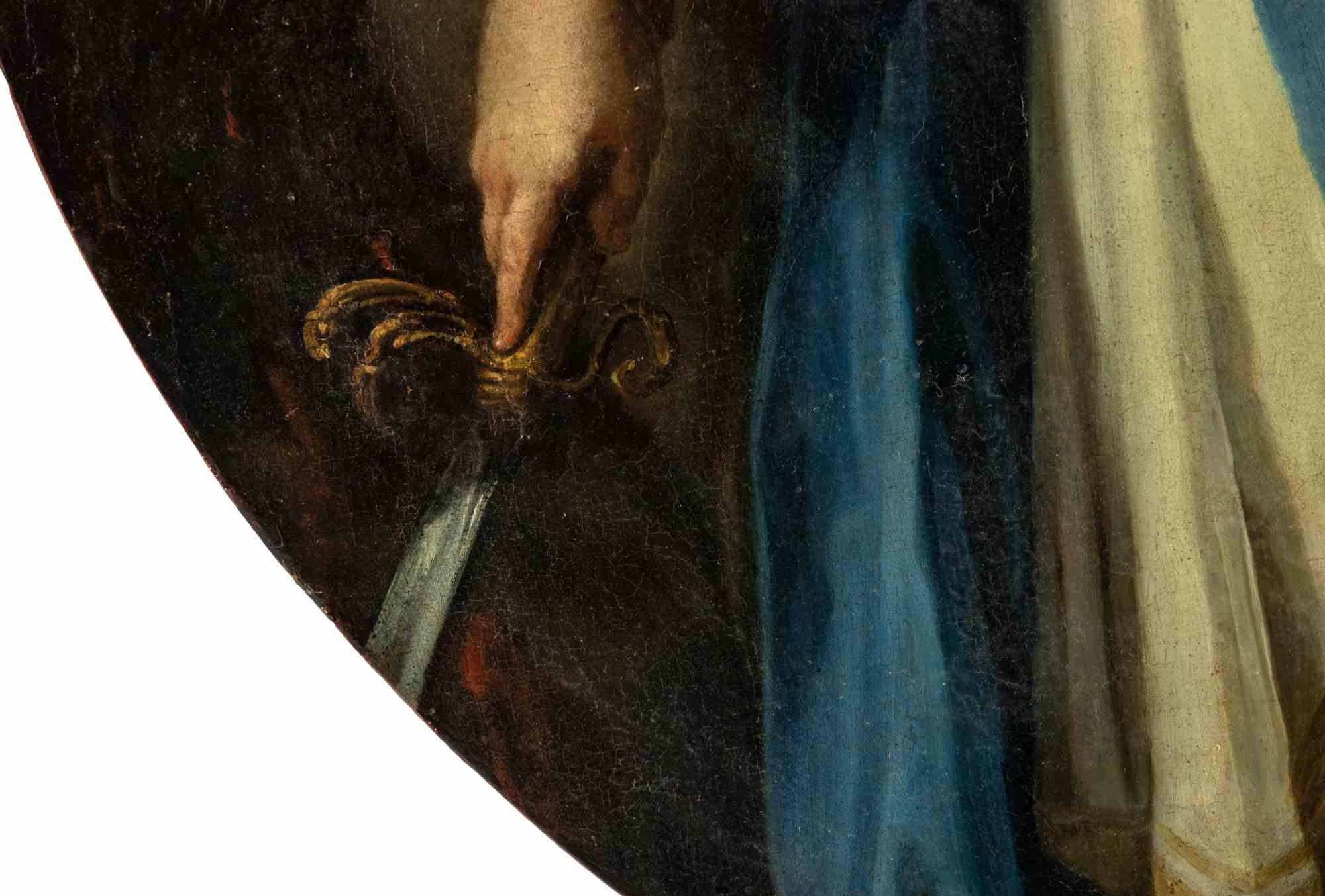 Judith Holding Holofernes' Head -  Oil Painting - 17th Century For Sale 1
