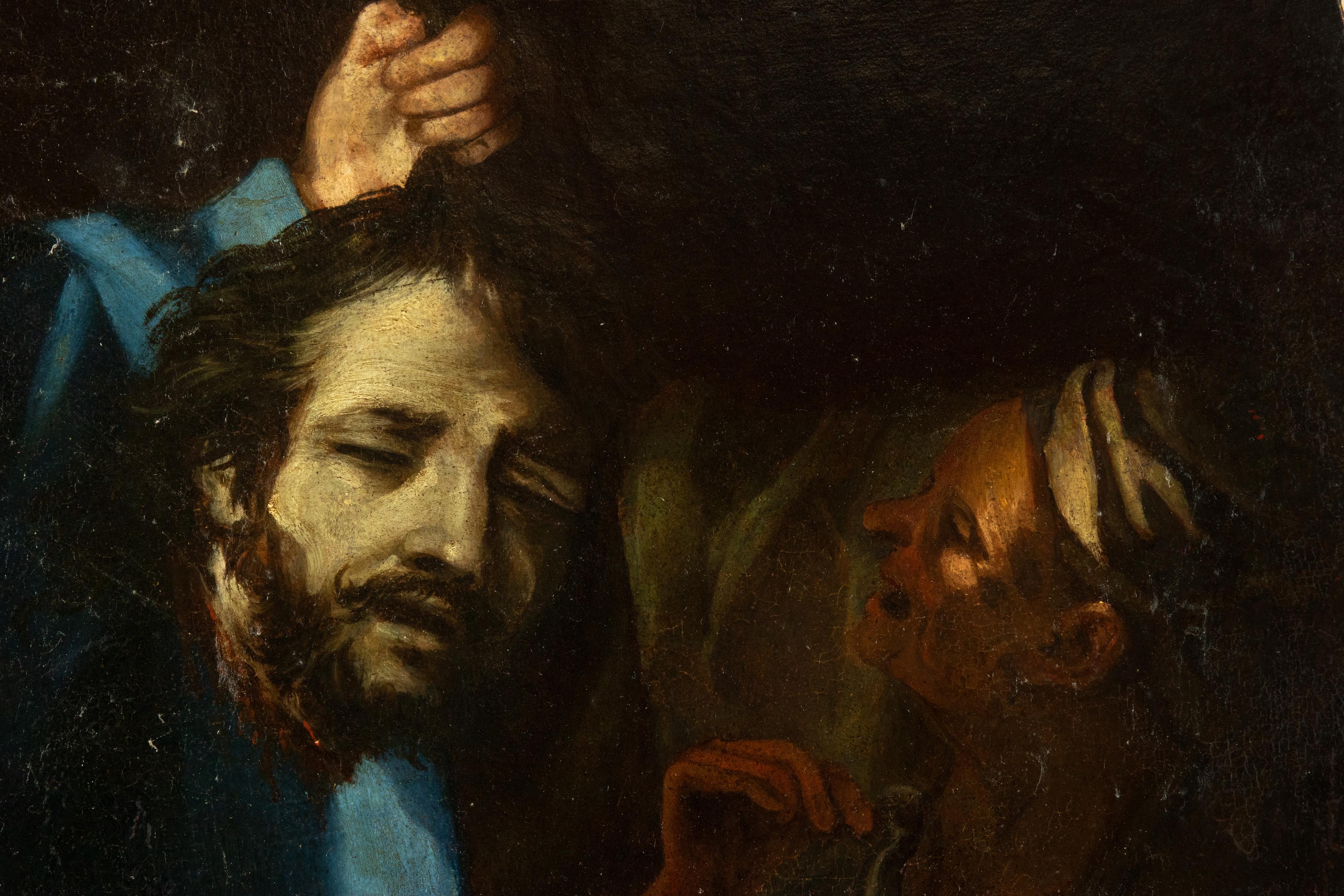 Judith Holding Holofernes' Head -  Oil Painting - 17th Century For Sale 3