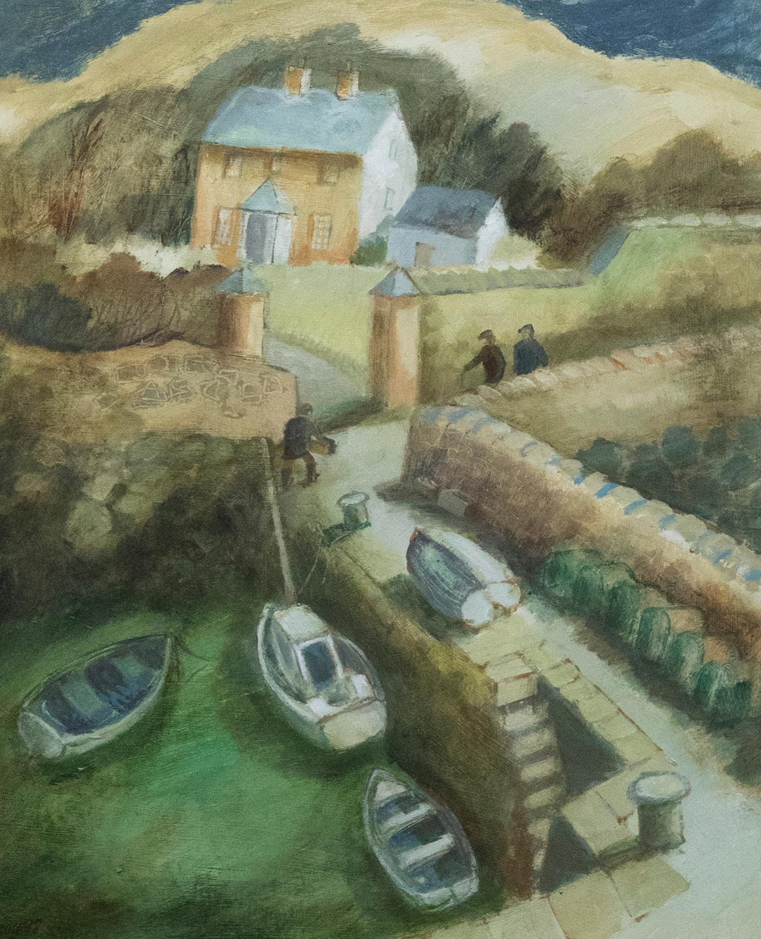 Judith Moy (1927-2016) - 1998 Acryl, House by The Quay, Co.Clare – Painting von Unknown