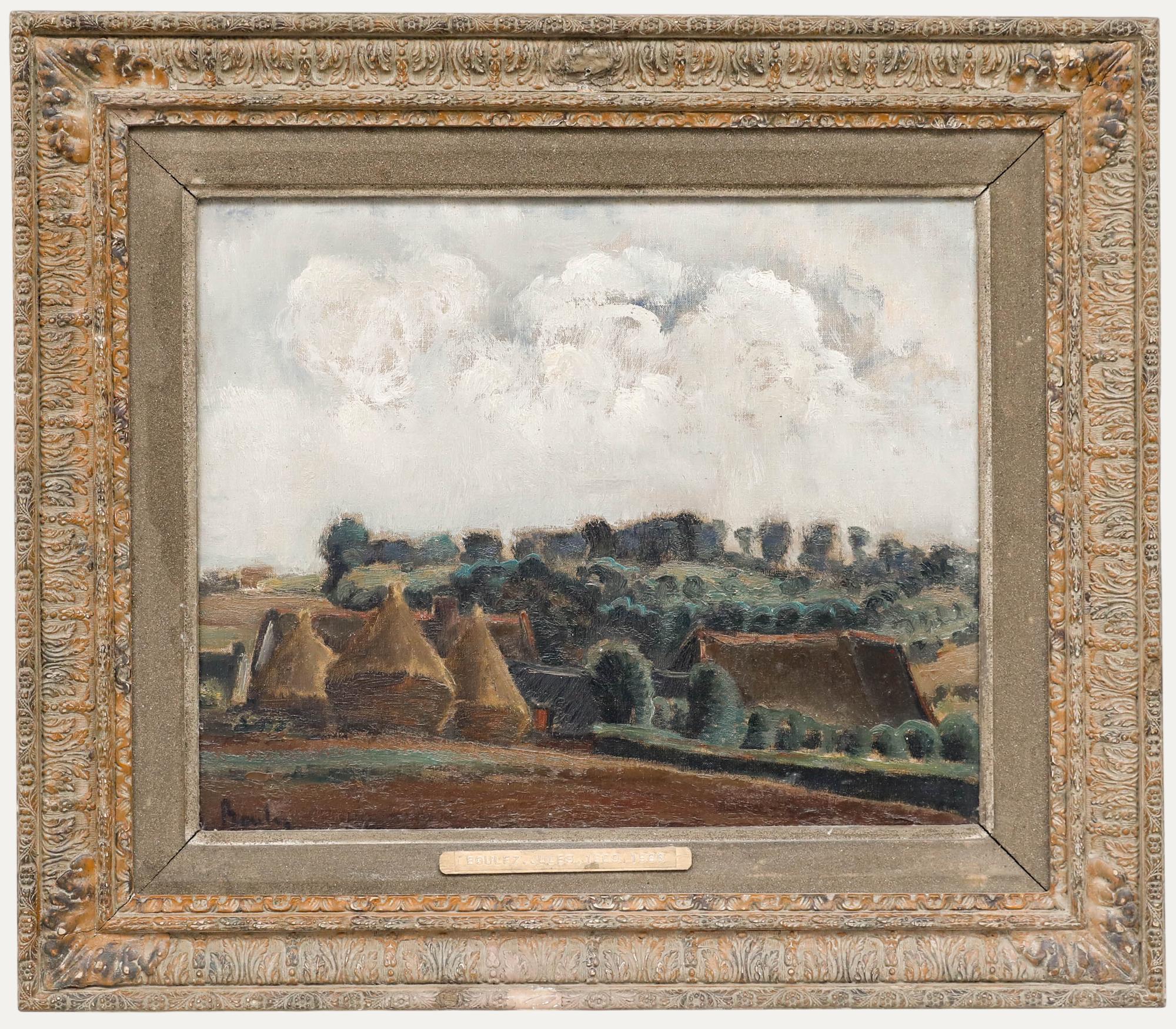 Unknown Landscape Painting - Jules Jacques Boulez (1889-1960) - Framed Mid 20th Century Oil, A Day of Cloud