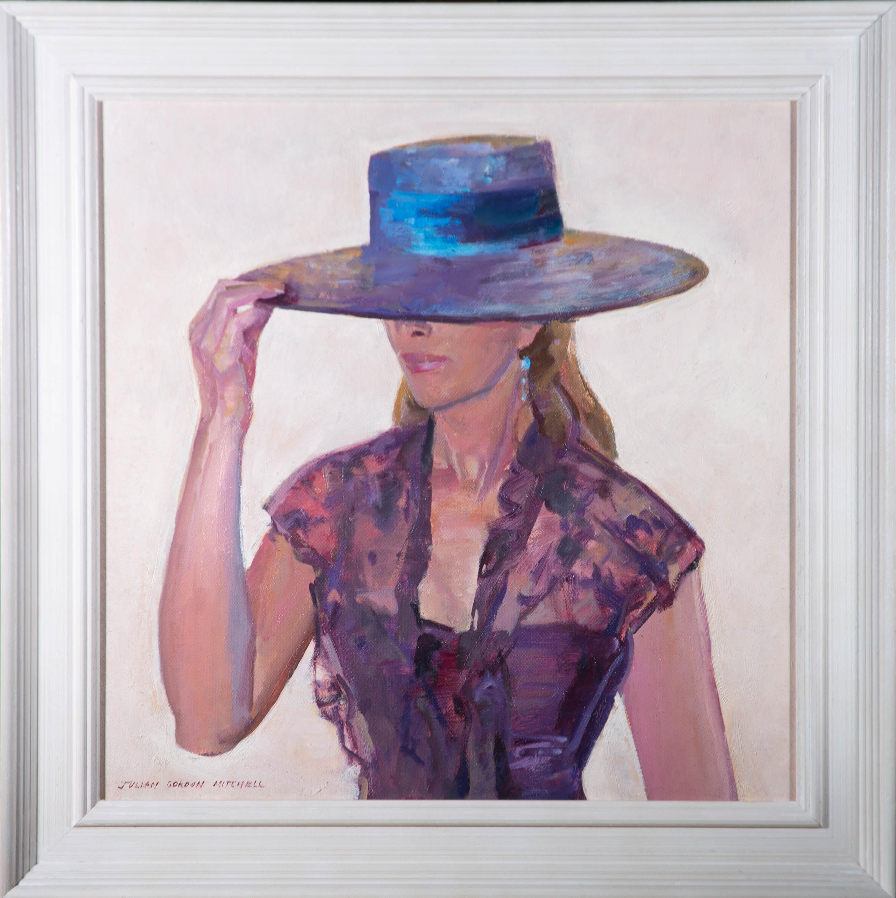 Unknown Portrait Painting - Julian Gordon Mitchell - Contemporary Oil, The Mysterious Woman