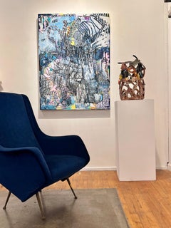July Contemporary Abstract Acrylic Painting on Canvas by Vanessa Navarrete