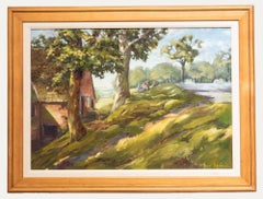 June Bevan (nata nel 1927) - Olio del XX secolo, Artistics at the Mill, Dunham Massey