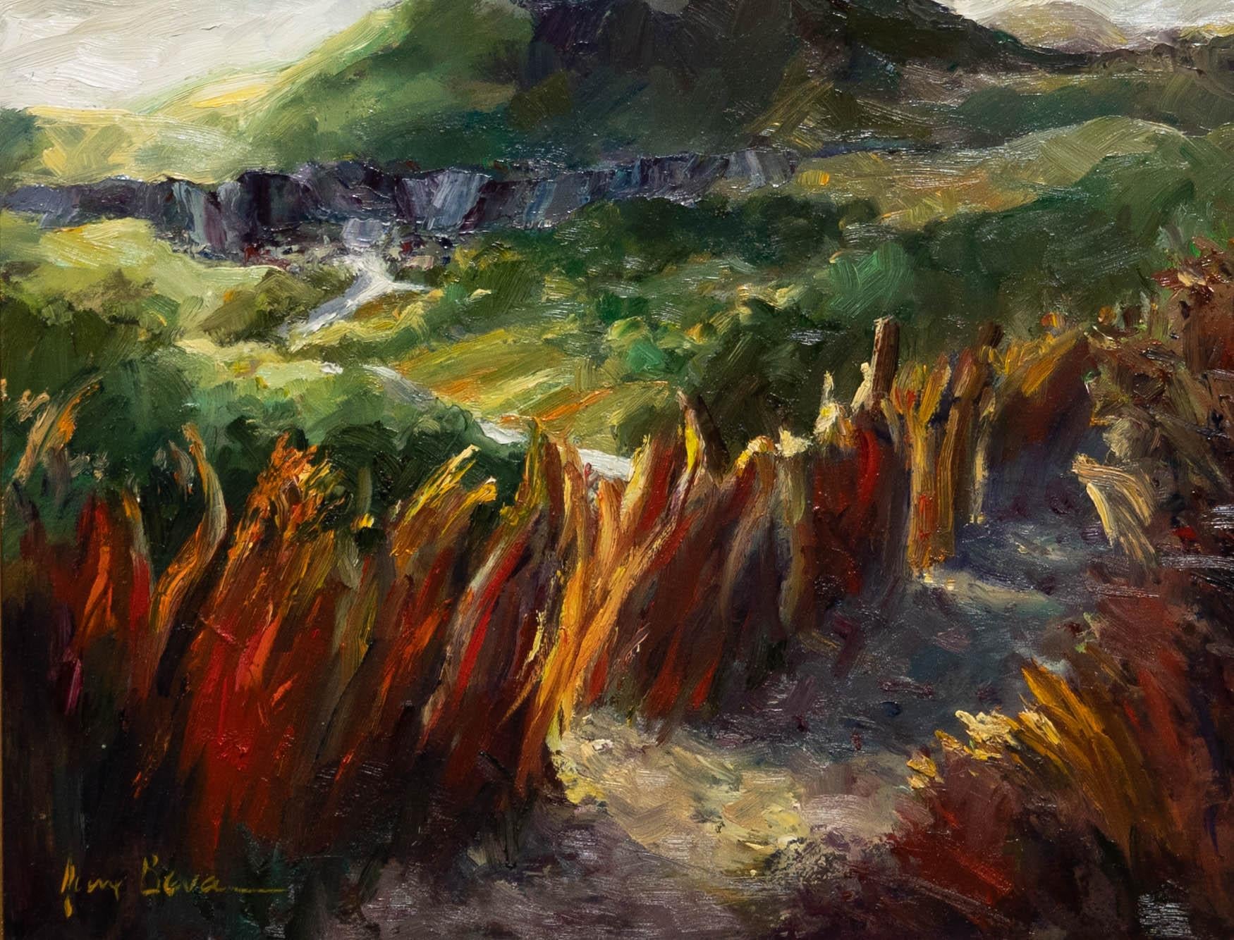 June Bevan (1927) - 20e siècle, carrière de ardoise de distance, Pays de Galles du Nord - Painting de Unknown