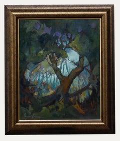 June Bevan (nata nel 1927) - Olio del XX secolo, Chiaro di Luna