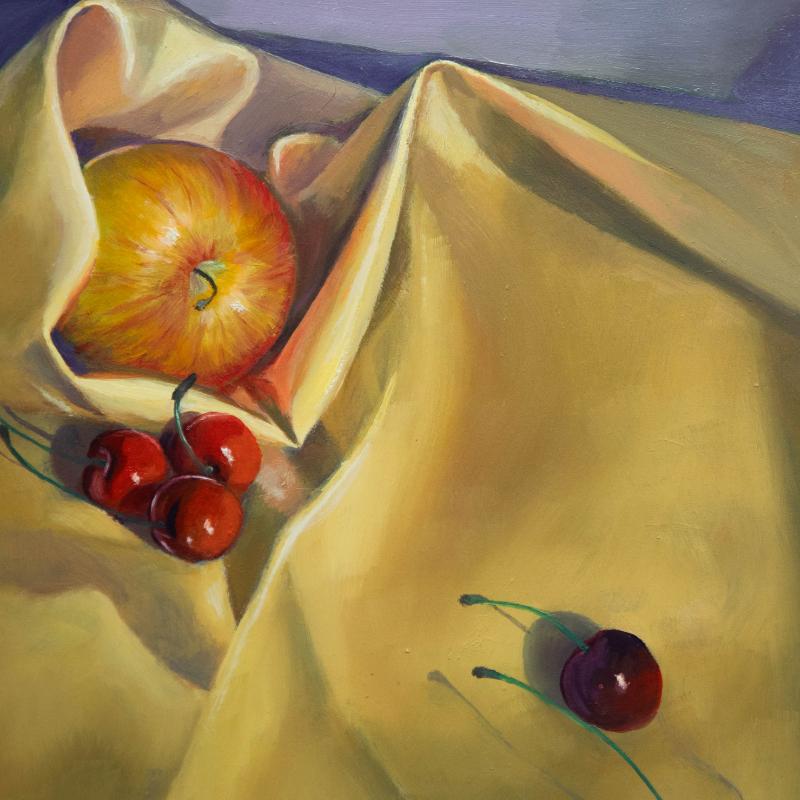 Unterschrieben. Verso beschriftet. Präsentiert in einem vergoldeten Rahmen und cremefarbenem Passepartout. Auf dem Papier. Bildgröße: 30 x 25 cm.