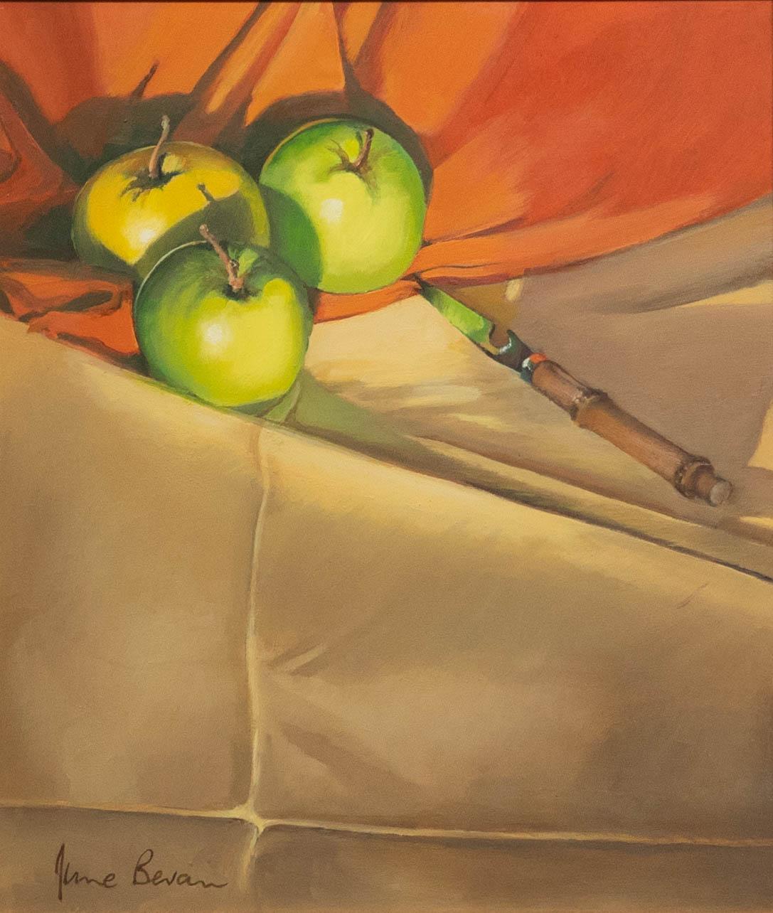 June Bevan (n.1927) - Óleo del siglo XX, Tres abuelitas Smith - Painting de Unknown