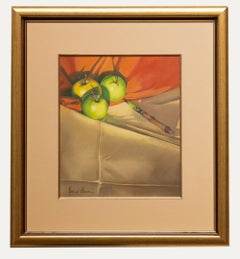 June Bevan (1927) - Huile du 20e siècle, Trois Granny Smiths