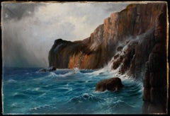 K. A. Bauer - Early 20th Century Oil, Stormy Sea