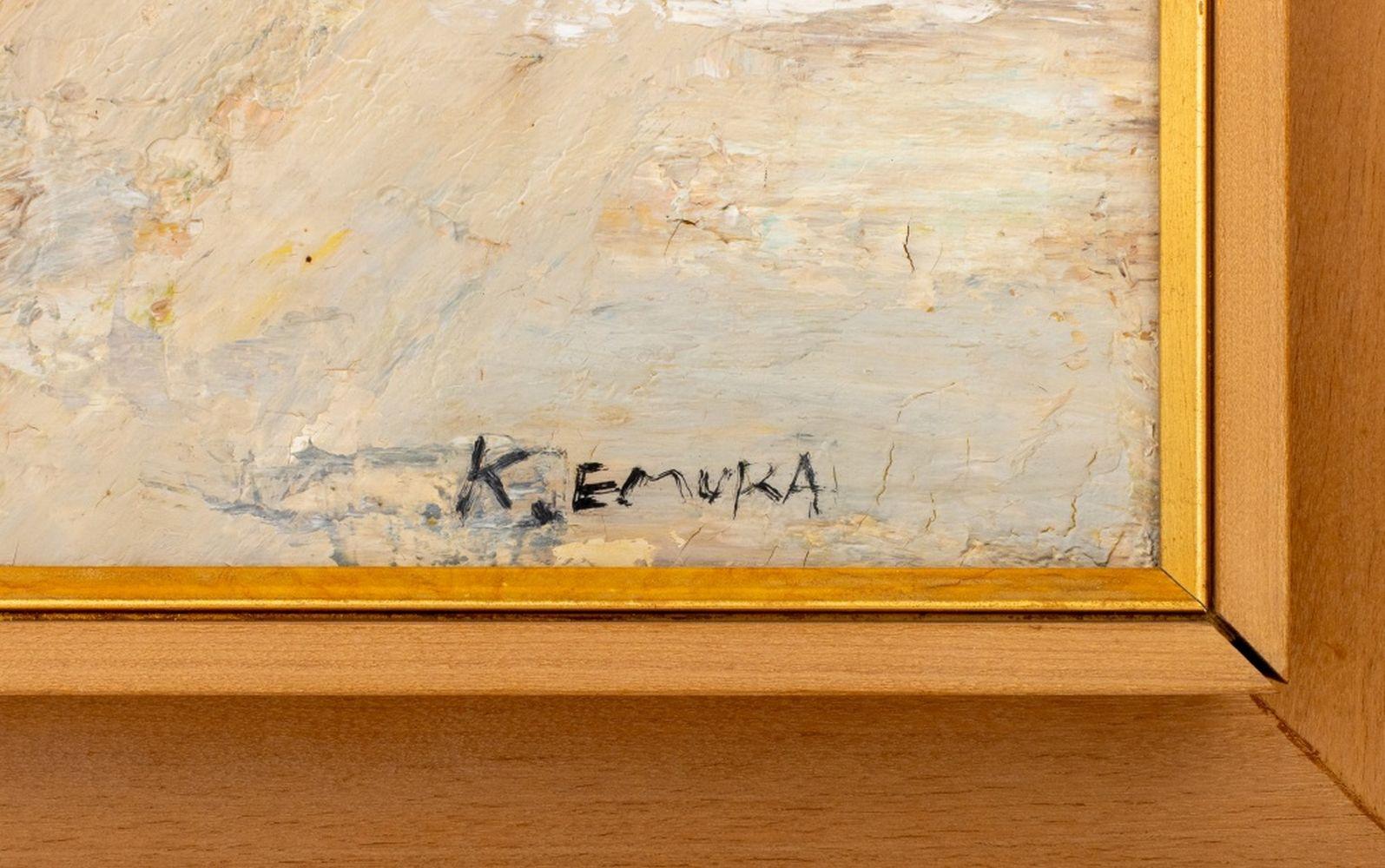 K. Emura Dorflandschaft, 1970 (Post-Impressionismus), Painting, von Unknown