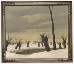 K. Van Lerberghe (1893-1953) - 20th Century Oil, Pollard Willows