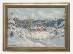 Kaj Brandstrup - Framed Mid 20th Century Oil, A Snow Covered Landscape