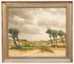Karel van Lerberghe (1889-1953) - Framed Oil, Dunes View with Tree