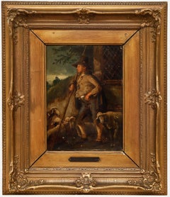 Karl Raup - Framed Mid 19th Century Oil, The Young Shepherd