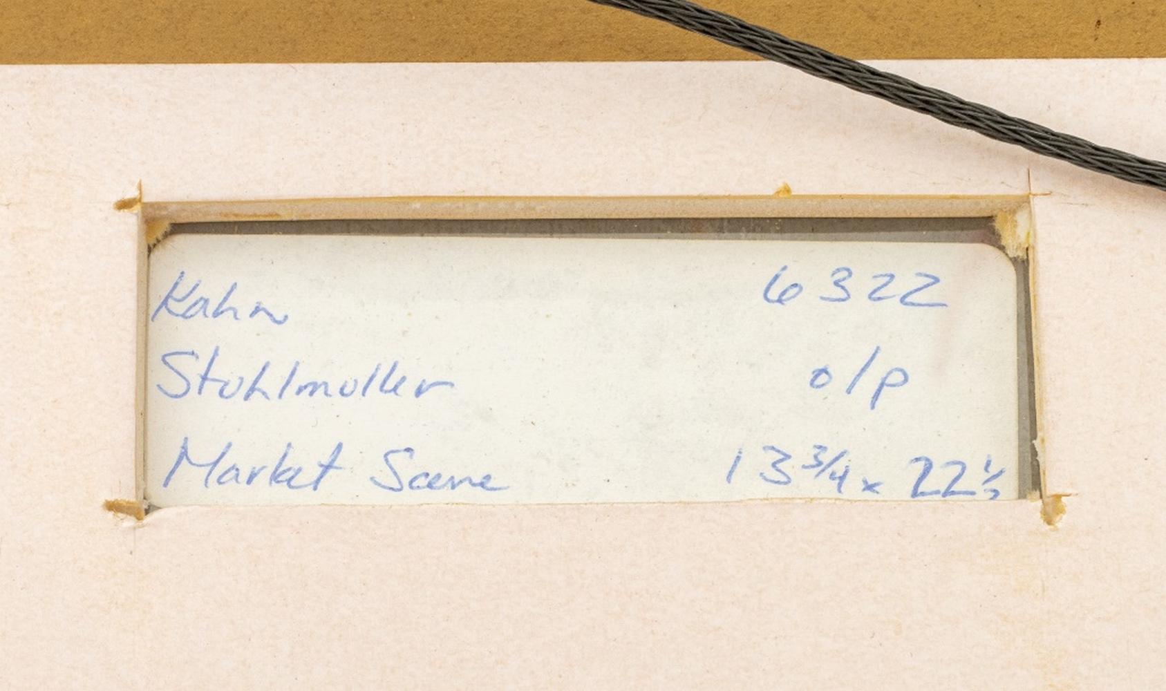 Karl Stuhlmuller, „Marktsszene“, Ölgemälde auf Tafel im Angebot 2
