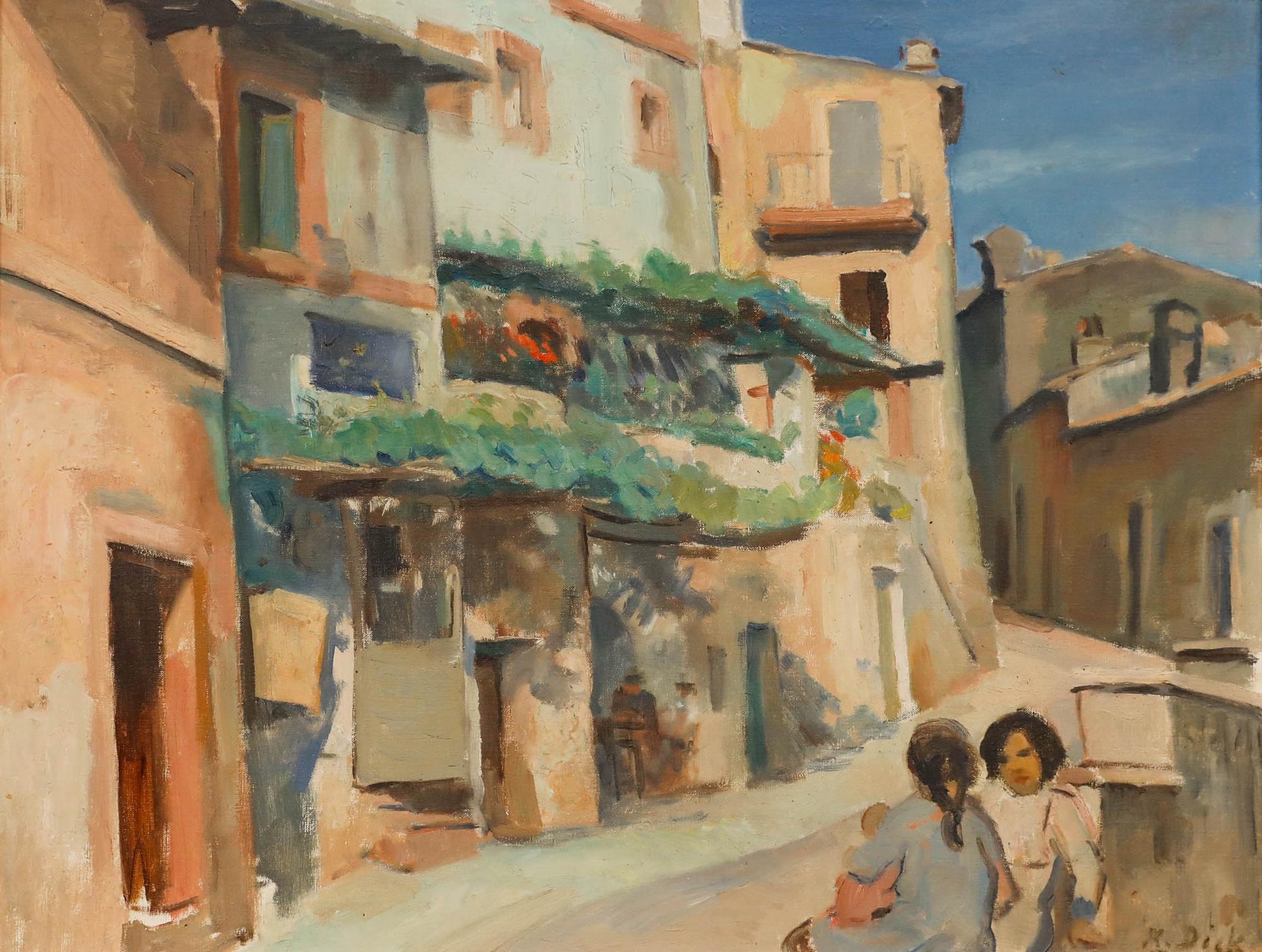 Karl Theophil Dick (1884-1967) - Mitte 20. Jahrhundert Öl, Palästina – Painting von Unknown