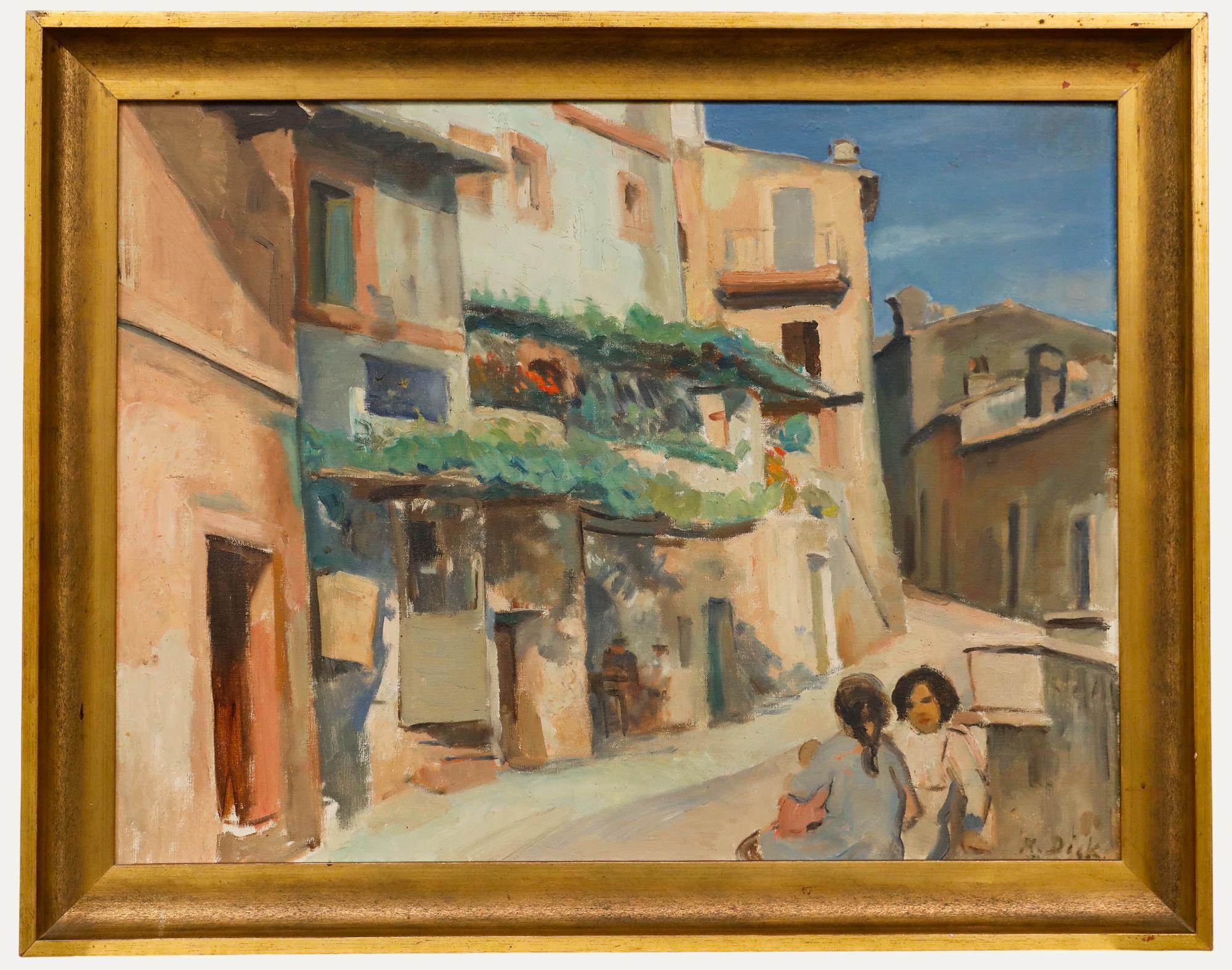 Karl Theophil Dick (1884-1967) - Mitte 20. Jahrhundert Öl, Palästina