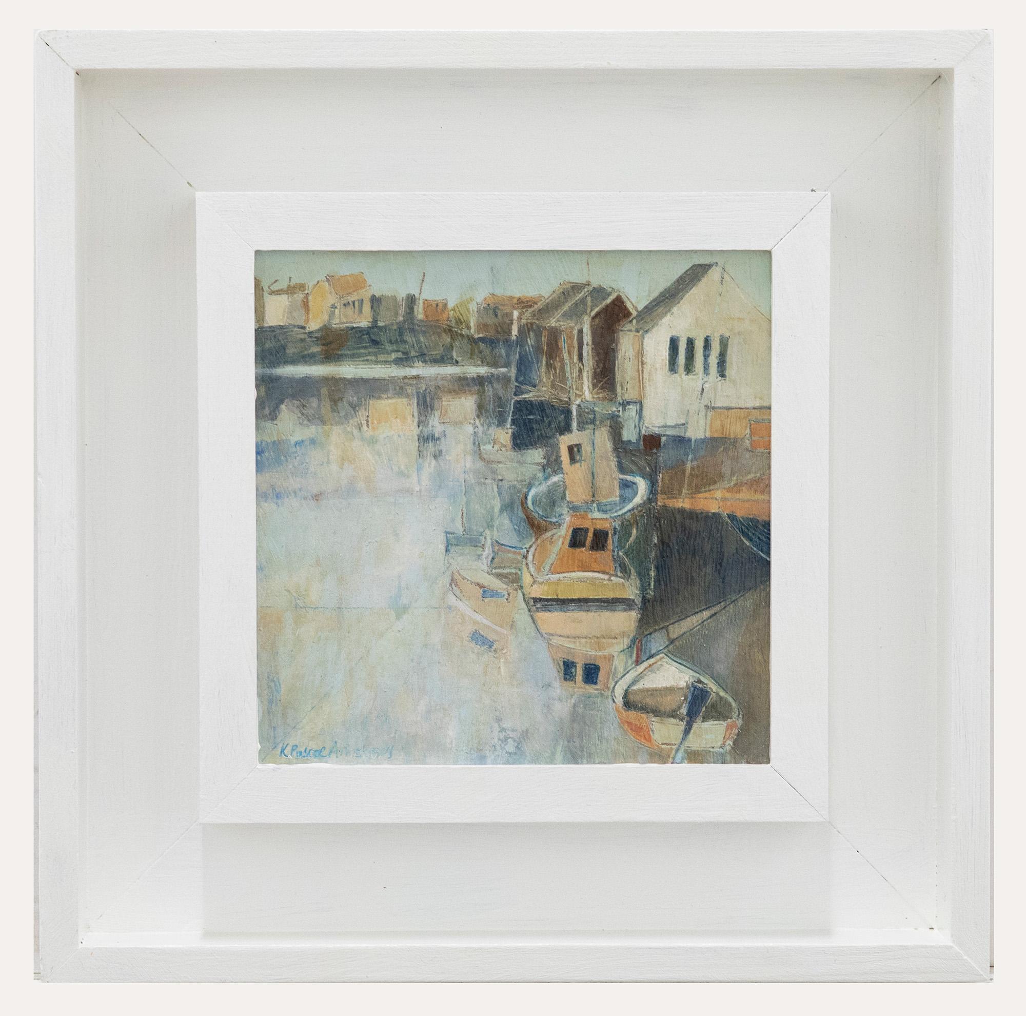 Unknown Figurative Painting – Kathy Pascoe Armstrong - Gerahmtes Contemporary Öl, Stille Wasser