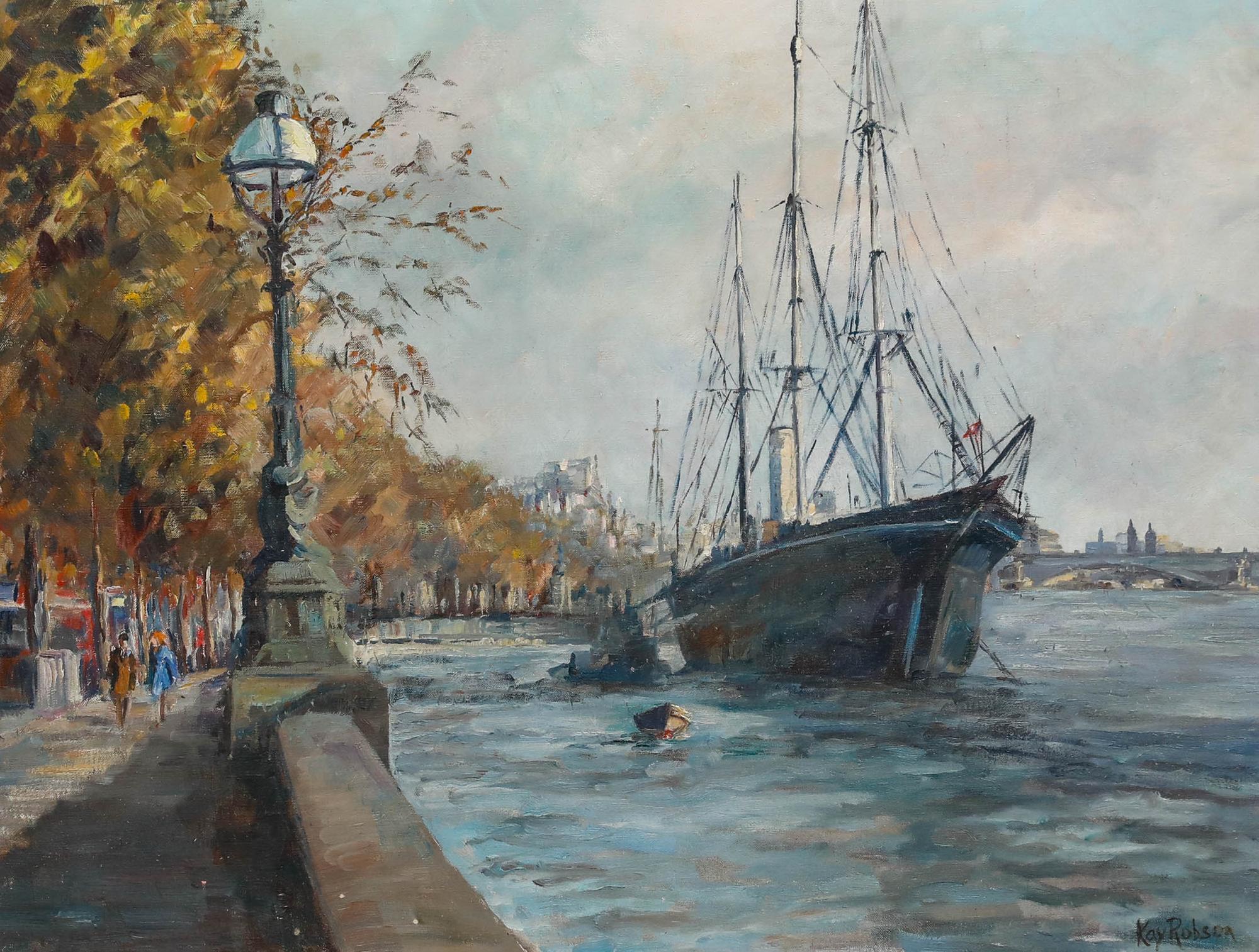 Kay Robson - Gerahmtes Öl des 20. Jahrhunderts, Die Entdeckung – Painting von Unknown