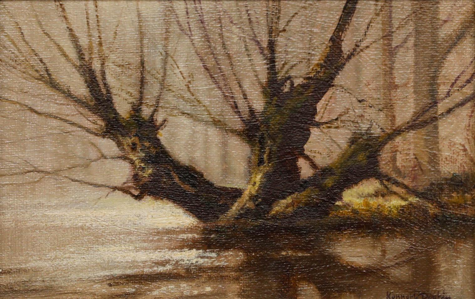 Kenneth Raymond Denton (1932-2024) - Huile encadrée du 20e siècle, Pollards anciens - Painting de Unknown